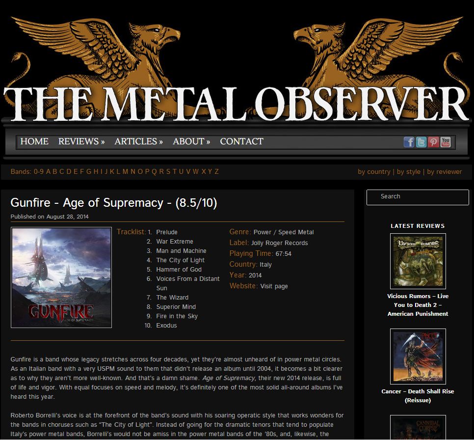 The Metal Observer - Age Of Supremacy - read